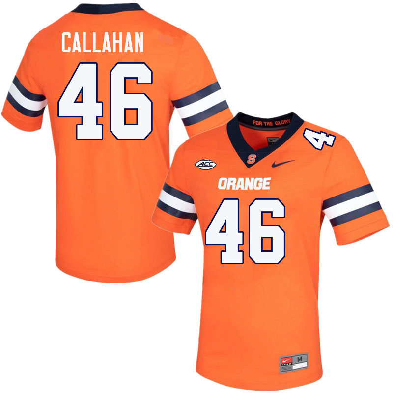 Syracuse Orange #46 Tom Callahan College Football Jerseys Stitched Sale-Orange